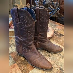 Vintage Durango Women's Slouch Oiled Brown Leather Western Boots Size 9